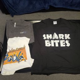 SHARK BITES T- Shirt -The Mansion Clam House, Westport, CT ' Have You Been Bitten?' Plus Two More T- Shirts