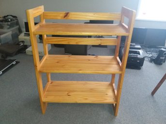 Rustic Pine Three Level Book Case