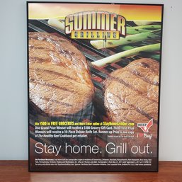 Framed Summer Grilling Poster For The I Love Beef Checkoff