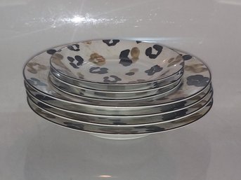 Mikasa Safari Rimmed Soup Bowl 8.5' And Bread Plate 6'