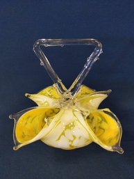 Art Glass Vase / Basket