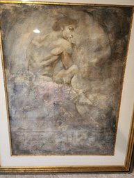 Large J Parrish Original Art Contemplating Hermes