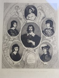 Engraving, 5 Children Of Constantijn Huygens