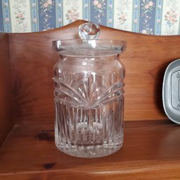 Marquis By Waterford Cystal Biscuit Barrel With Lid Made In Czech Republic