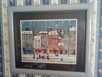 Michael Delacroix Framed Print Of Victorian Winter Street Scene  WA