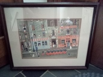 Michael Delacroix Framed Print Of Victorian French Street With Parade  WA