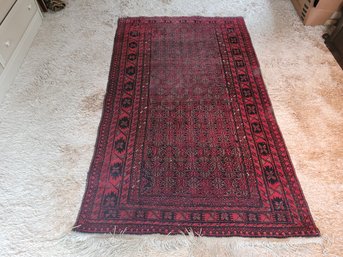 Lovely Antique Wool Area Rug With Nice Color And Pattern