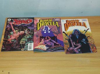 Apple Comics BLOOD OF DRACULA NO. 1 & 2 AND Dark Horse Comics OUT FOR BLOOD 1 OF 4