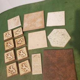 15 Clay Craft Tiles For Art Projects - Garden Decorations - Trivets