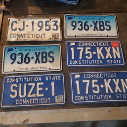 Six Connecticut License Plates From The 1980s.     SUZE1     C3