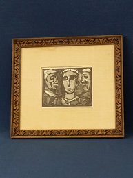 Les Visages By George Rouault Lithograph With Collector's Guild Authentication