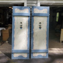 Pair Of Matching Painted Shutters