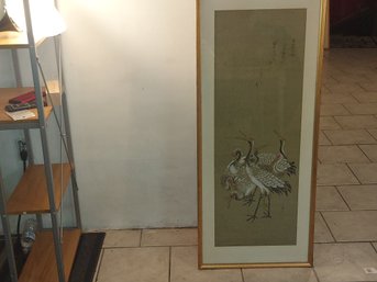 Tsurusawa Tangei (1687-1769) A Superb Pair Of Six Manchurian Cranes Edo Period