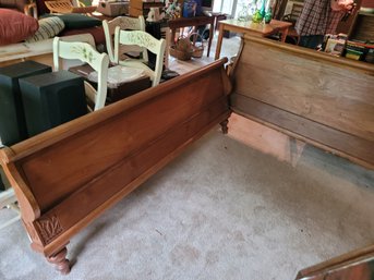 Beautiful King Size Bed Frame, Wooden Headboard Foot Board And Side Rails