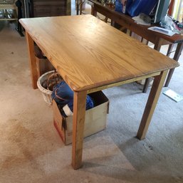 Vintage ICO USA Oak Dining Or Library Table