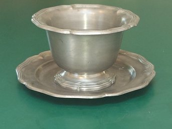 Colonial Casting Company Pewter Bowl And Plate