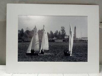 Beautiful Print Of A Photo Of Sailboats On The Water.    WA