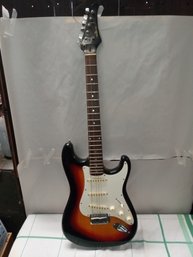 Handsome Abilene Electric Guitar Model AS - 10 SB.    With Fender Guitar Case!   CVB