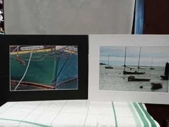 Two Beautiful Prints Of Vintage Sailboats At Anchor.     WA