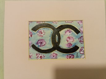 J.C Contemporary Channel Symbol Watercolor  On Paper  Painting
