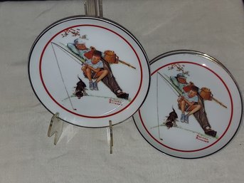 NORMAN ROCKWELL Waiting For Dinner Special Edition Collectirs Plate Produced On Fine Porcelain