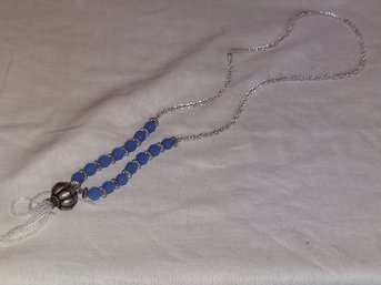 Blue And Silver Pendant Necklace