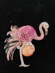 Wonderful/Colorful Rhinestone Flamingo Pin - Iris Apfel Collection