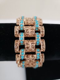 Gold Tone And Turquoise Bracelet From The Iris Apfel Collection