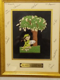 2006 Painted Woods Golf Tournament  Textile Signed Winner Trophy