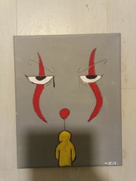 Contemporary J.V.creepy Surreal Oil On Canvas Painting