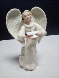 Lenox Angel Called Peace Within You, With Gold Trim Is 6.75 Inches Tall    C3