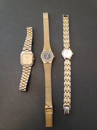 Vintage Ladies, Hutton And Pair Of Seiko Watches