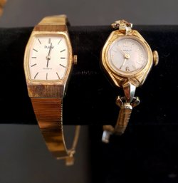 Pair Of Delicate Vintage Ladies Watches, Pulsar & Caravelle,