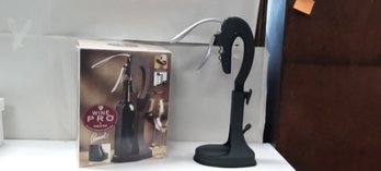 Beautiful New In The Box Wine Bottle Opener With Suction Base.  212/E4