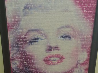 Marilyn Monroe Mosaic In Quotes Framed Art