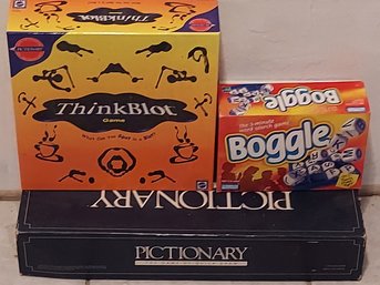 Pictionary Boggle And Thinkblot Family Games