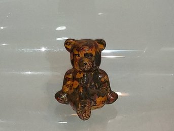 Vintage Decoupage Ceramic Patchwork Pattern Bear 6