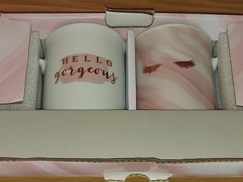 Hello Gorgeous Set Of 2 Coffee Mugs