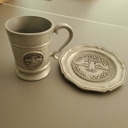 Two Westbrook, CT Drum Corps Pewter Plate & Beer Mug