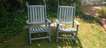 Beautiful Pair Of Outdoor Rocking Chairs Made With Composite Material