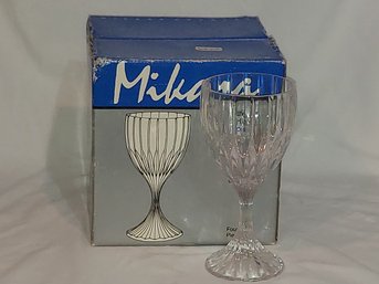 Mikasa Park Lane Crystal Wine Glasses Bar Cart Stemware Functional Decor Classic Retro Accent