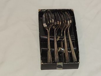 Set Of 8 Vintage Stainless Steel Salad Forks