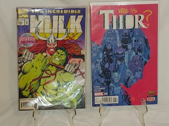 Dc Comics THE INCREDIBLE HULK And Marvel Comics WHO IS THOR