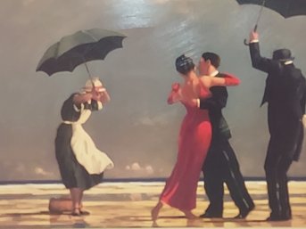 The Singing Butler By Jack Vettriano Framed & Mounted Art Print Black Frame