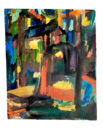 Mid Century Abstract Oil -