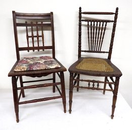 A Pair Of 19th C. Eastlake Era Country Chairs