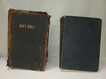 Two Vintage Bibles ,one King James Copyright 1946 The Other From The American Bible Society 1896 212/C5