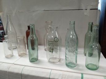 Great Assortment Of Vintage Bottles Various Sizes And Colors .  TA / WA Pantry