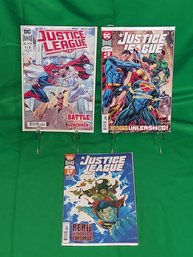 DC Comics JUSTICE LEAGUE Battle Of The Supermen, Wonder Woman Unleashed And Peril In The Pits Of Tartarus NM