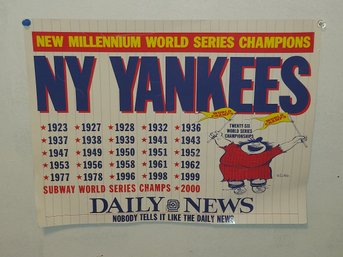 DAILY NEWS NEW MILLENNIUM WORLD SERIES CHAMPIONS